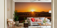 Wall decor showing a tranquil desert scene


