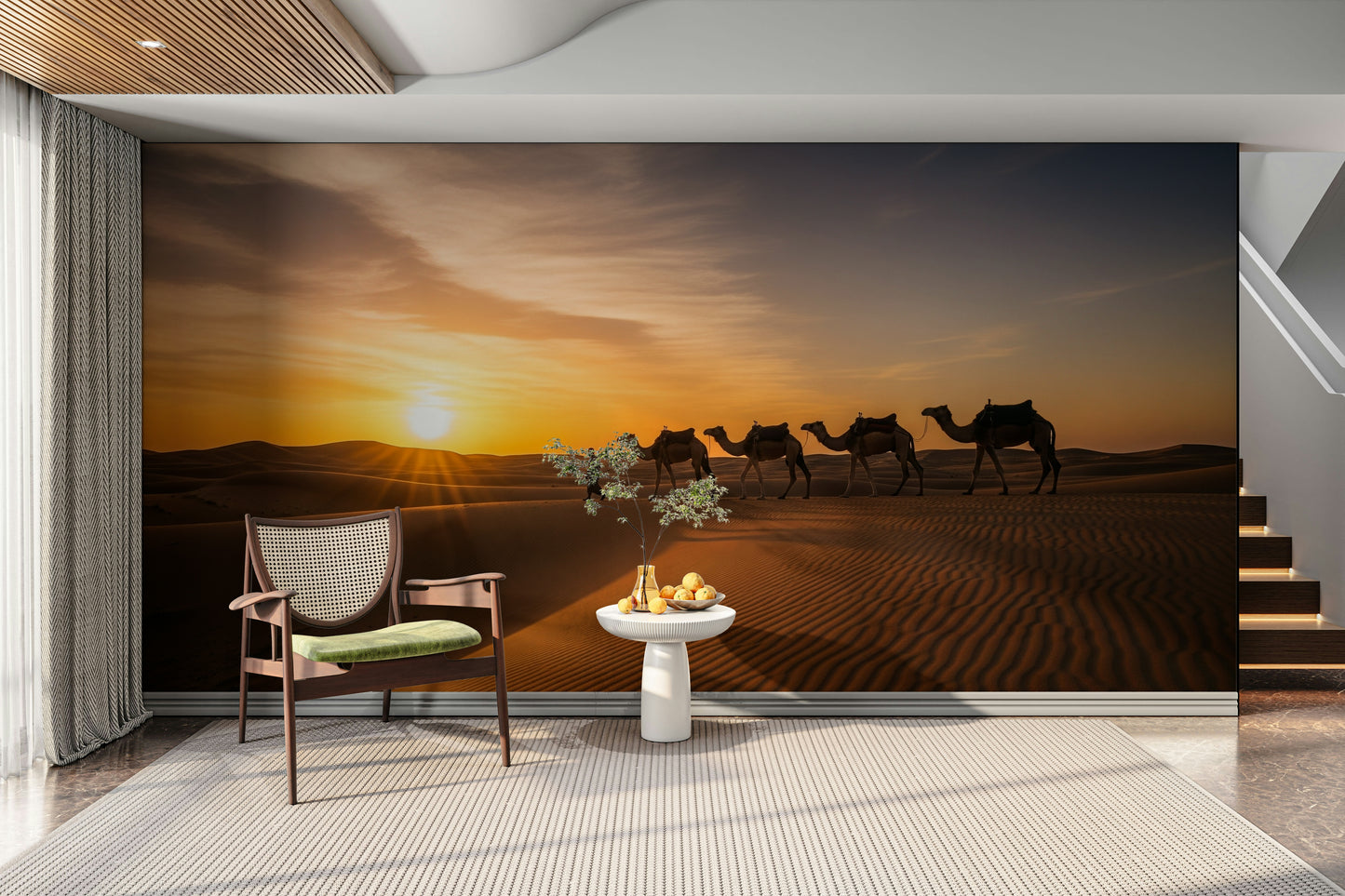 Desert at sunset, detailed view

