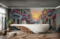 View of historic buildings along the Canal Grande

