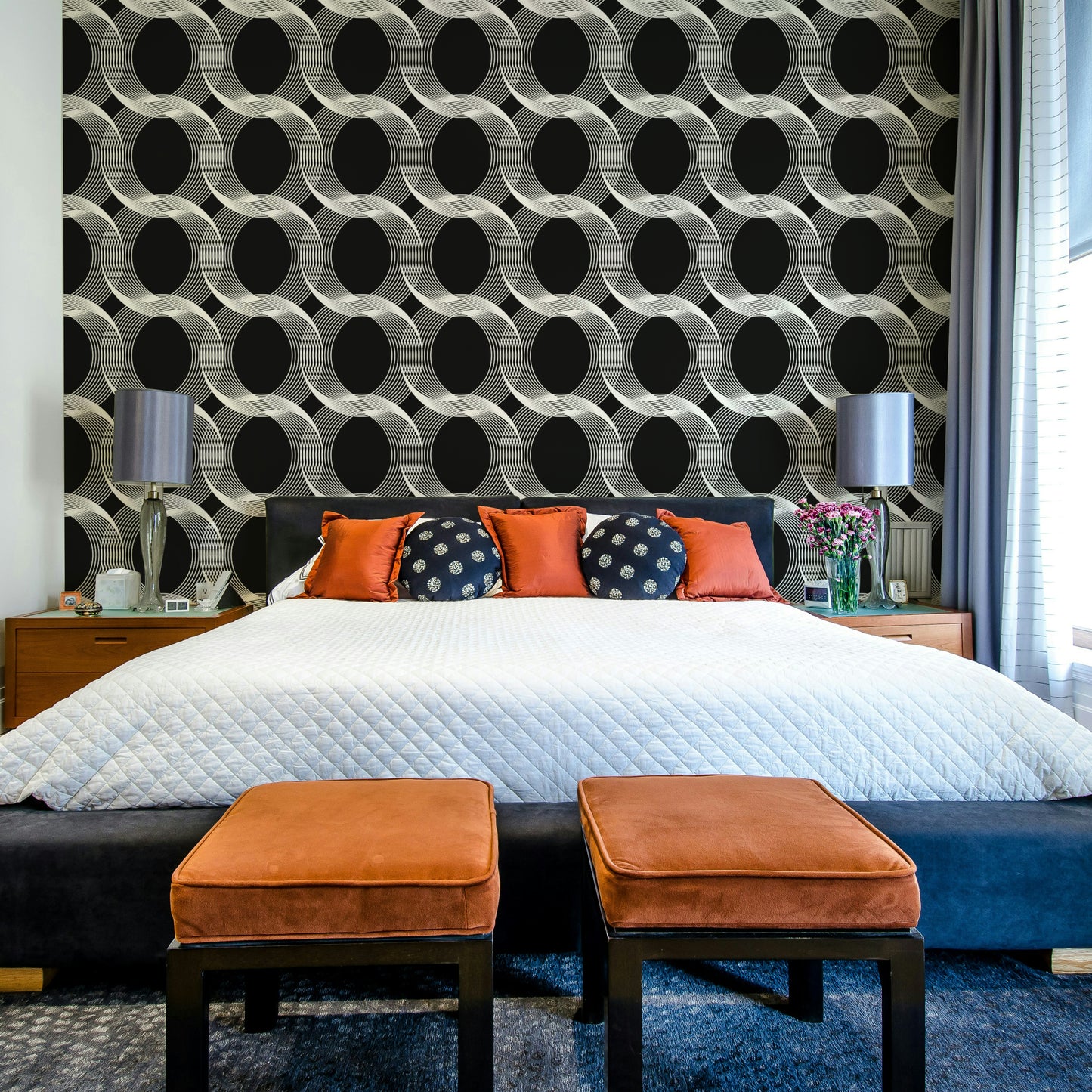 Close-up of a geometric circle pattern

