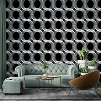 An interior with a sophisticated and modern accent wall

