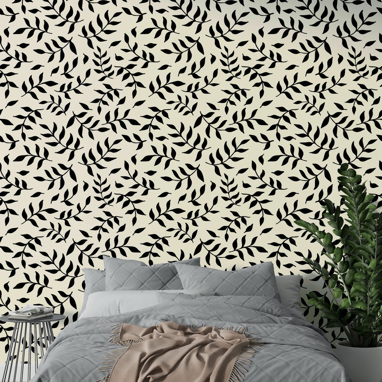 An interior with a sophisticated and quiet accent wall

