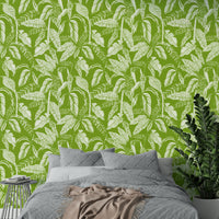 Detailed view of the hand-drawn leaves

