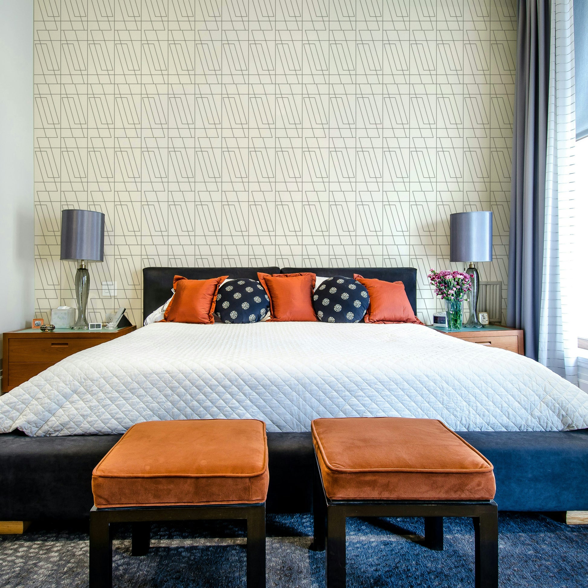 Wallpaper with a modern, artistic design with clean lines

