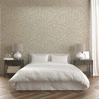 Beige Foliage botanical wall mural

