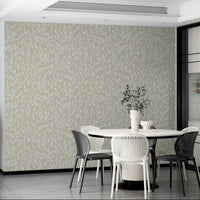 Beige Foliage classic wallpaper for walls


