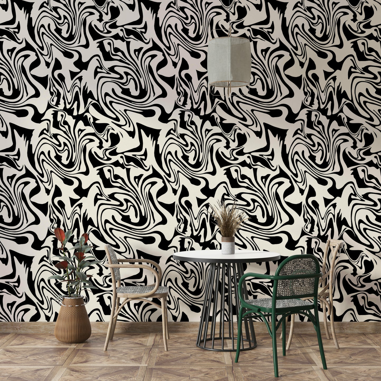 Abstract Liquid fluid wall mural

