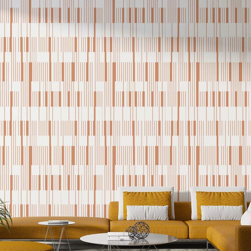 The mural shows a large, single illustration of a grand piano.
