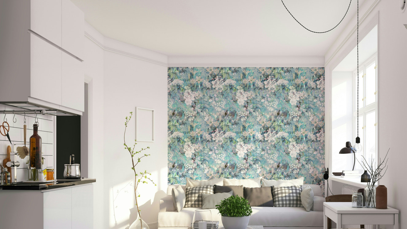 Foggy Floral Wallpaper Wallpaper⁠