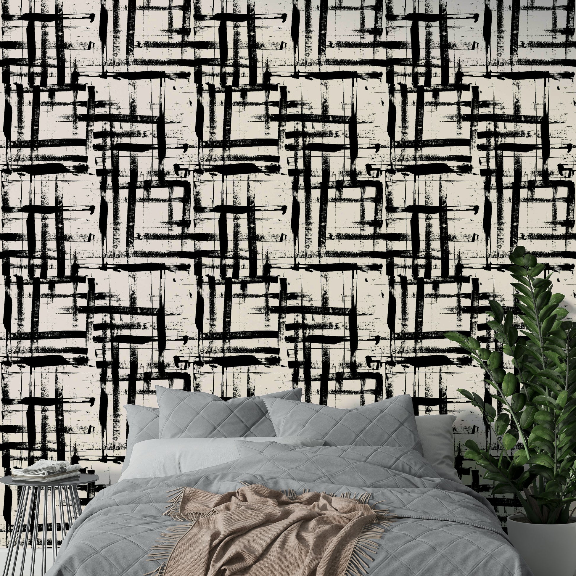 An office with a bold, hand-drawn design

