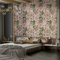 A dining area with a unique and serene design

