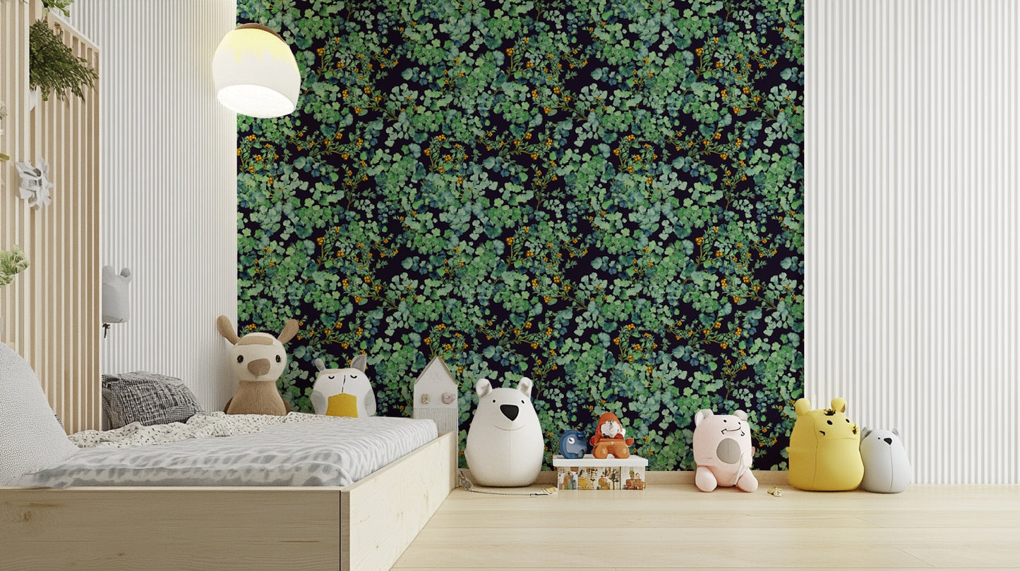 High-quality image of the green foliage wallpaper

