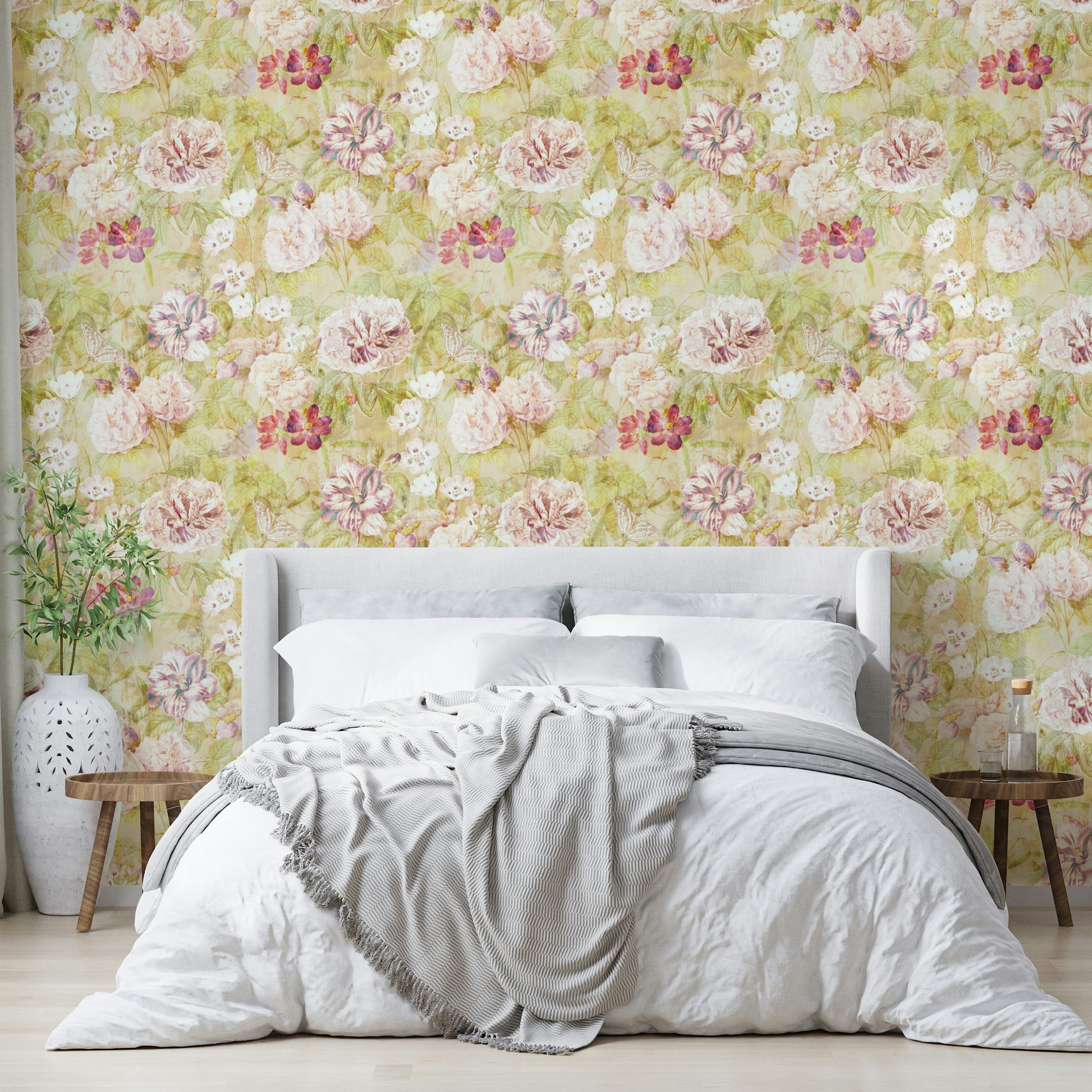 A sunroom with a unique and lively design

