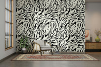 Painted Lines simple mural wallpaper

