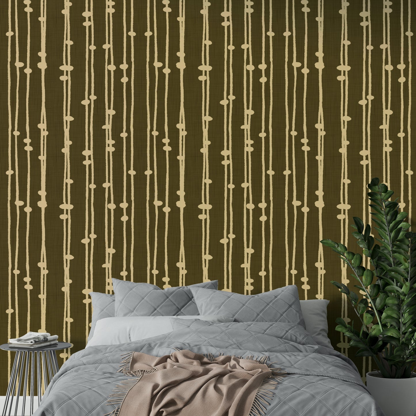 Boho Jewel Tone striped wall art