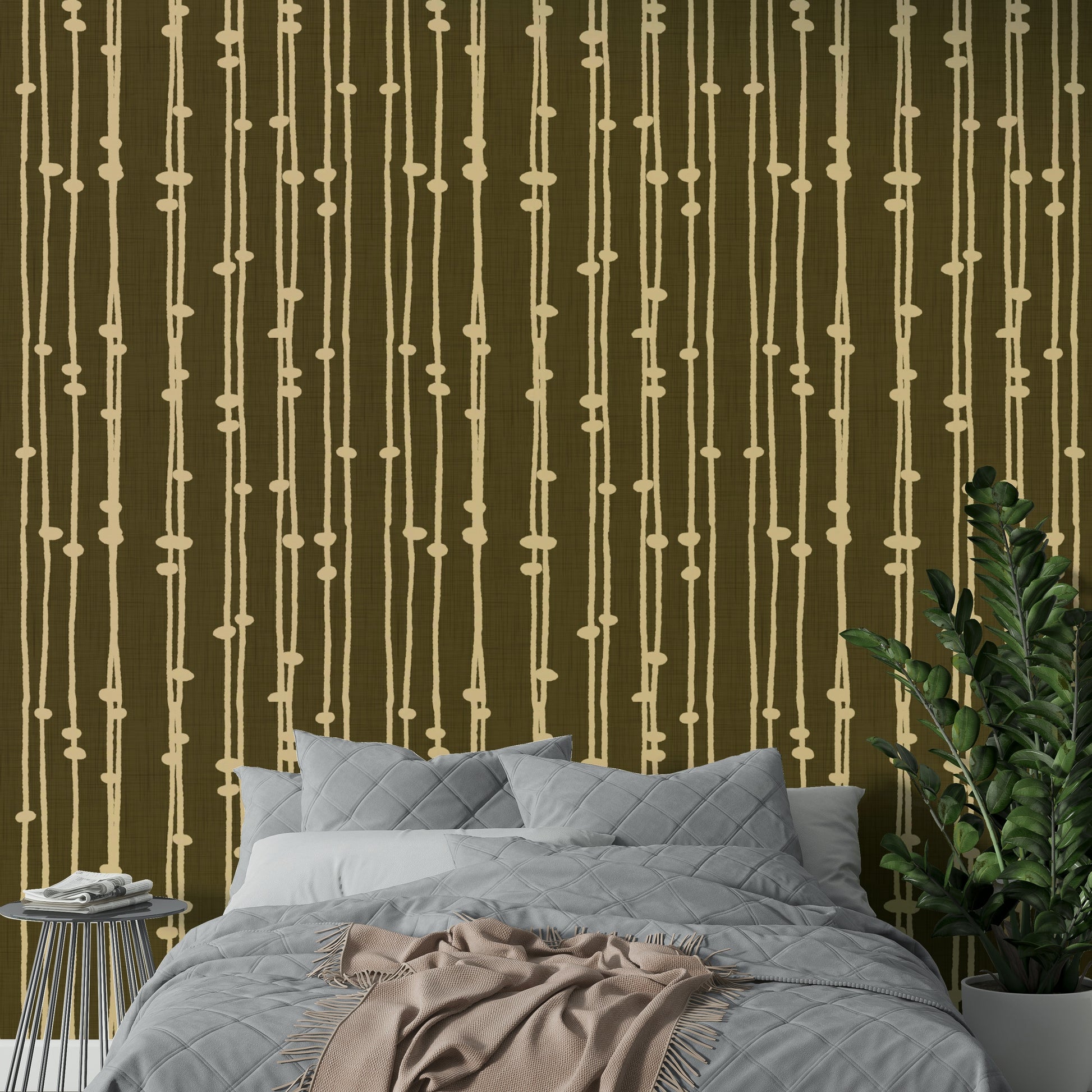 Boho Jewel Tone striped wall art