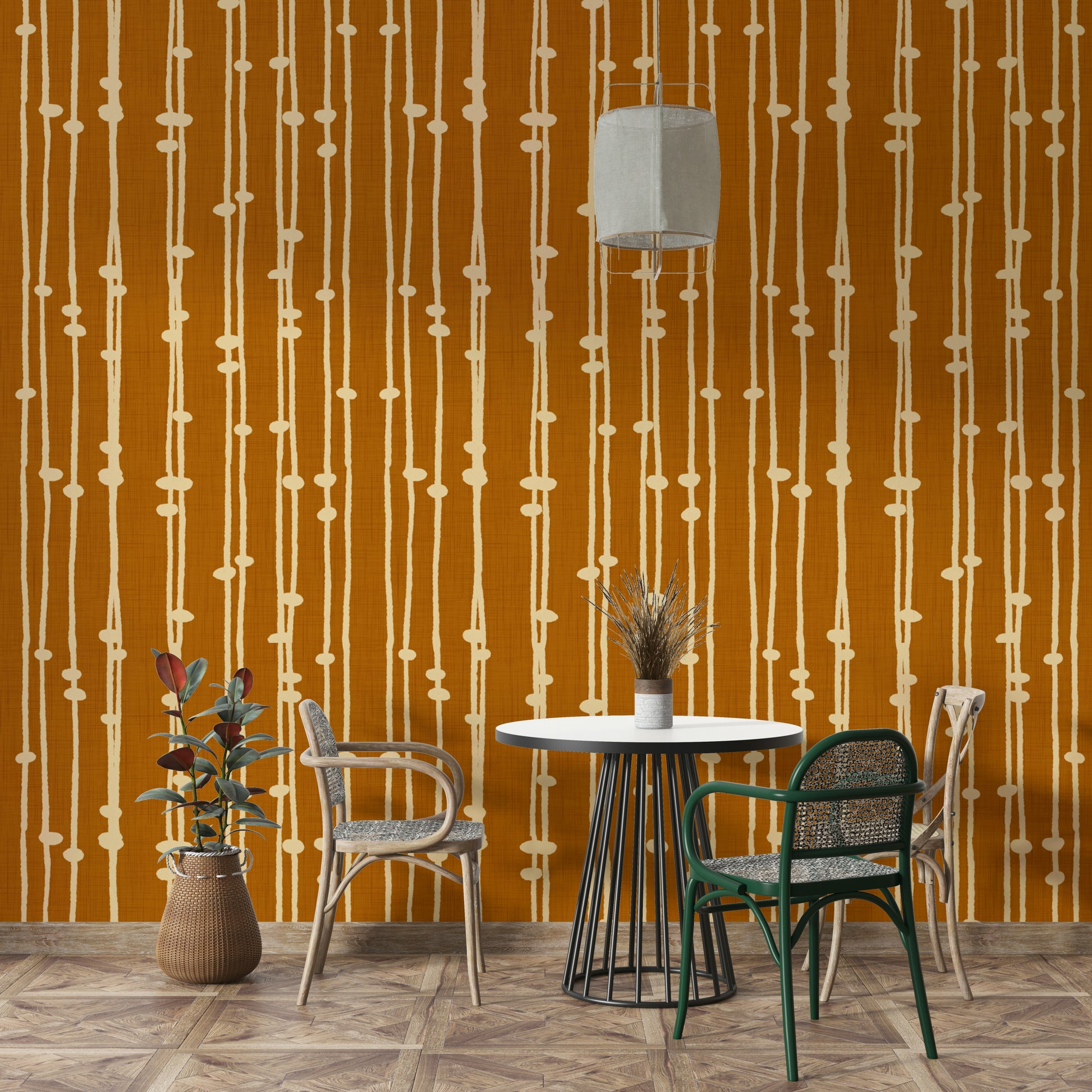 Boho Jewel Tone terracotta decor wallpaper