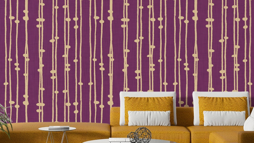 Boho Jewel Tone striped wall covering