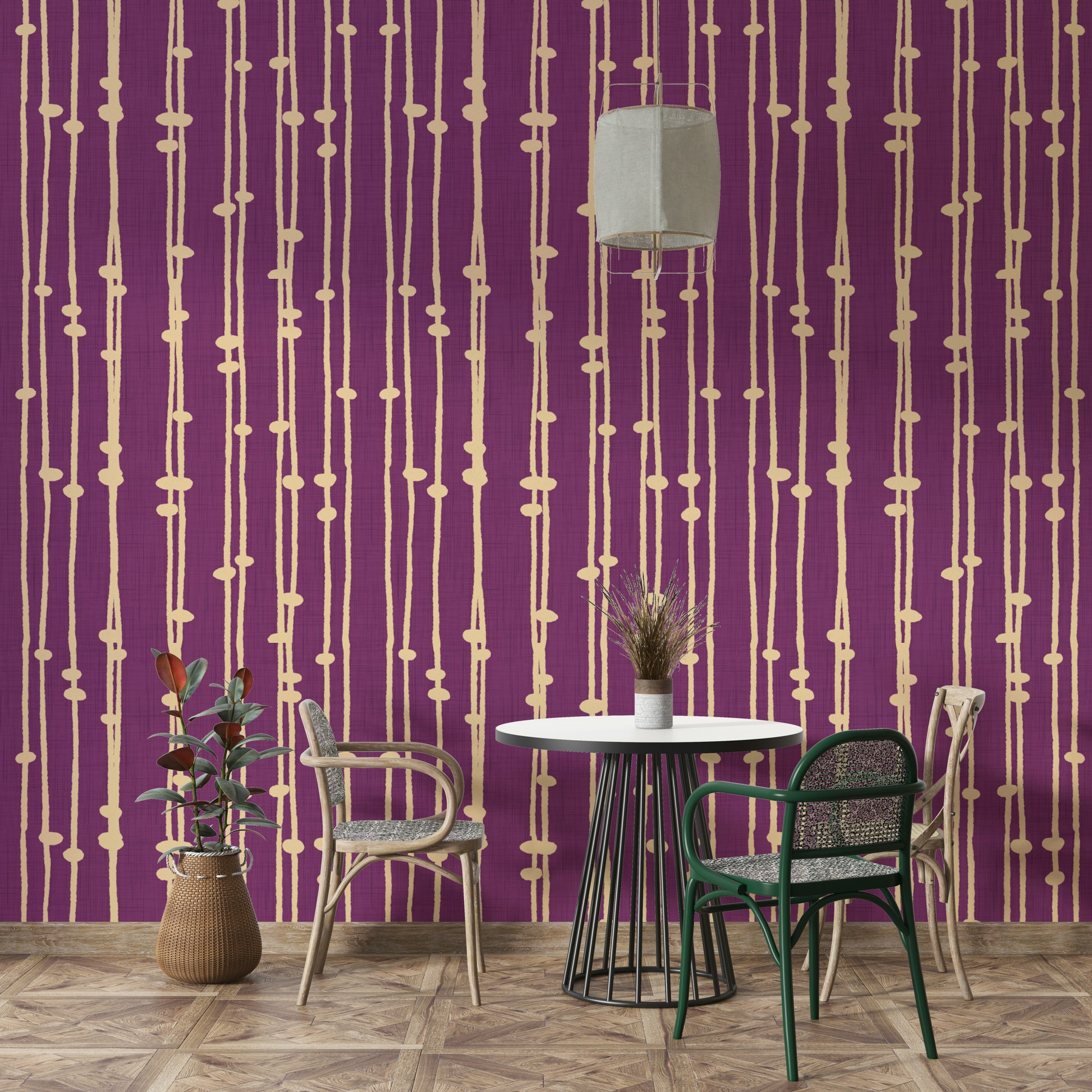 Boho Jewel Tone purple decor wallpaper