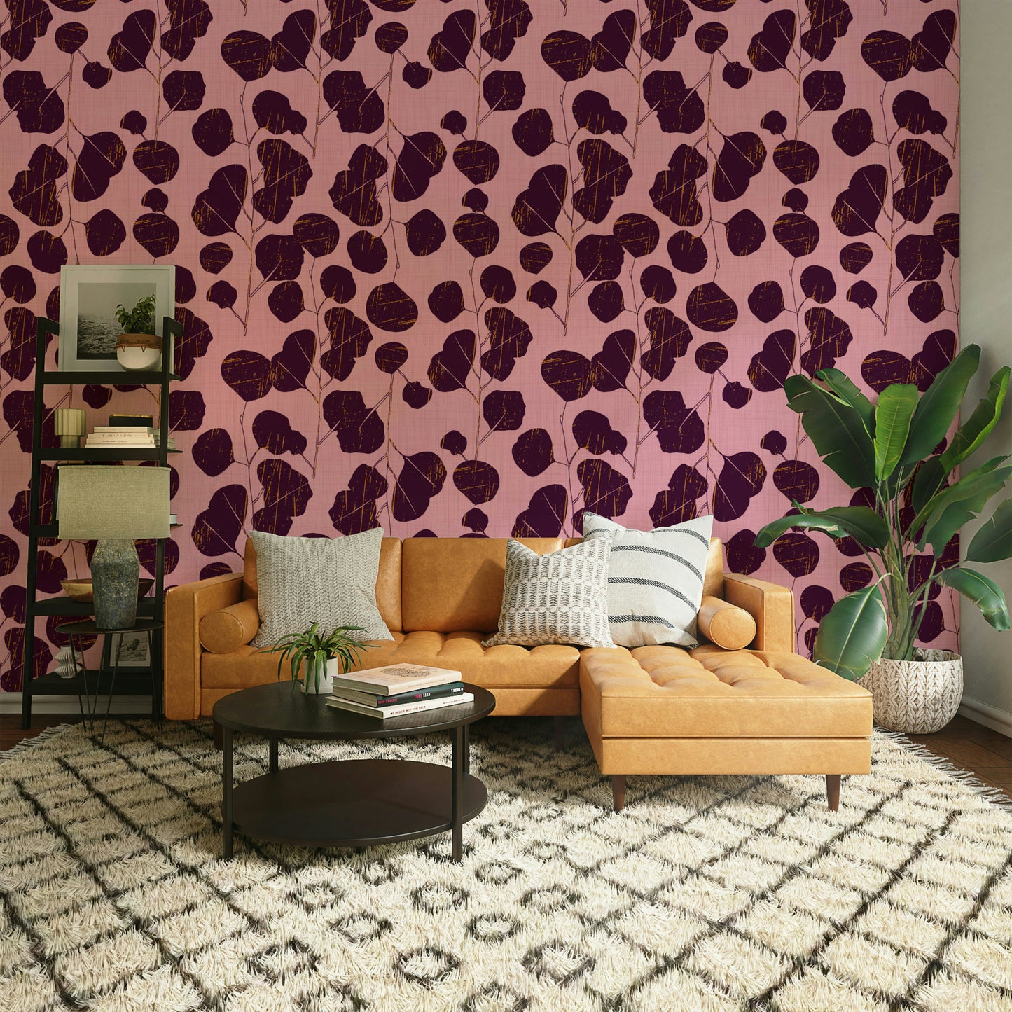 Boho Jewel Tone floral wallpaper