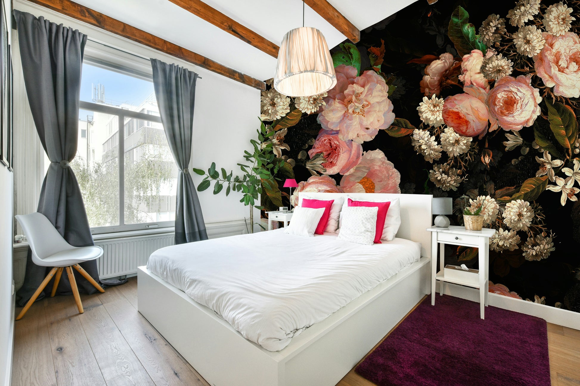 A classic noir garden wall covering.