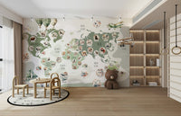 Green Globetrotter charming mural