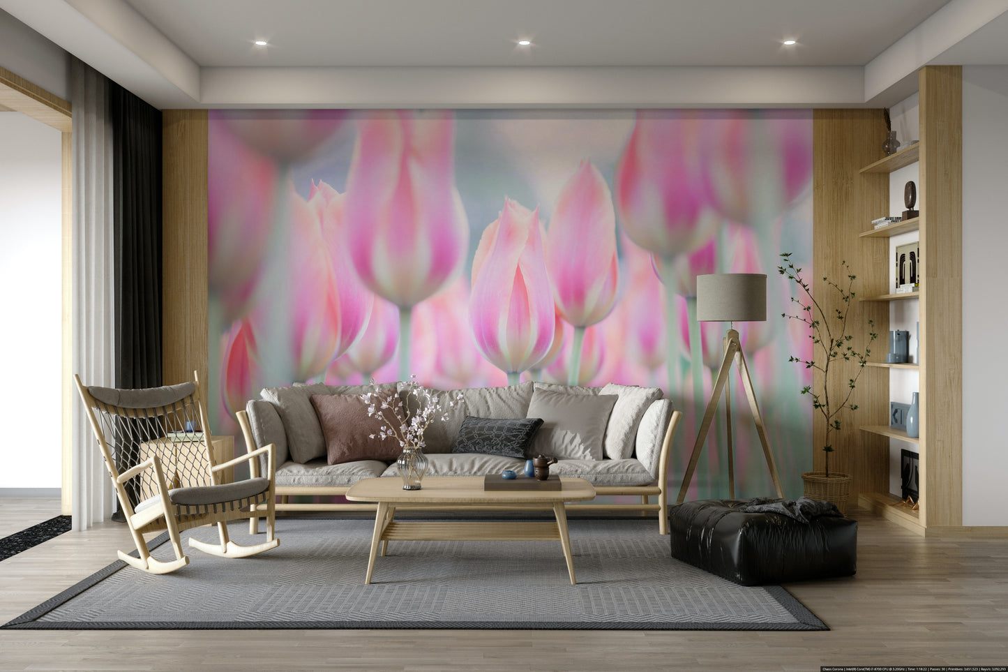 Tulips Jewels beautiful mural wallpaper

