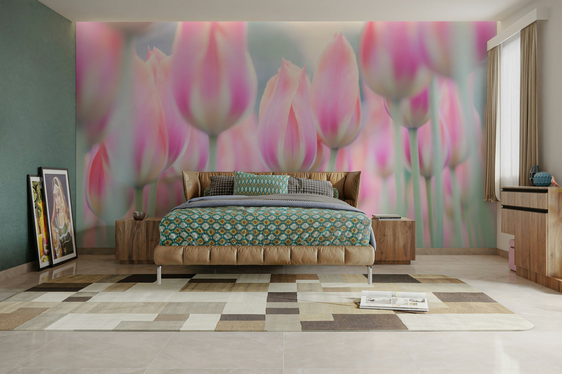 Tulips Jewels sophisticated wallpaper

