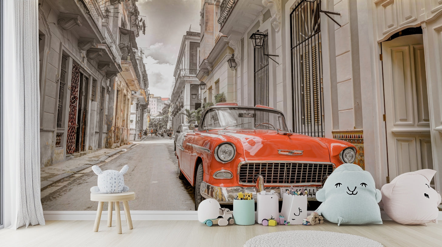 Havana Ride vibrant wall covering