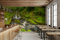 Mossy Falls calm wall covering

