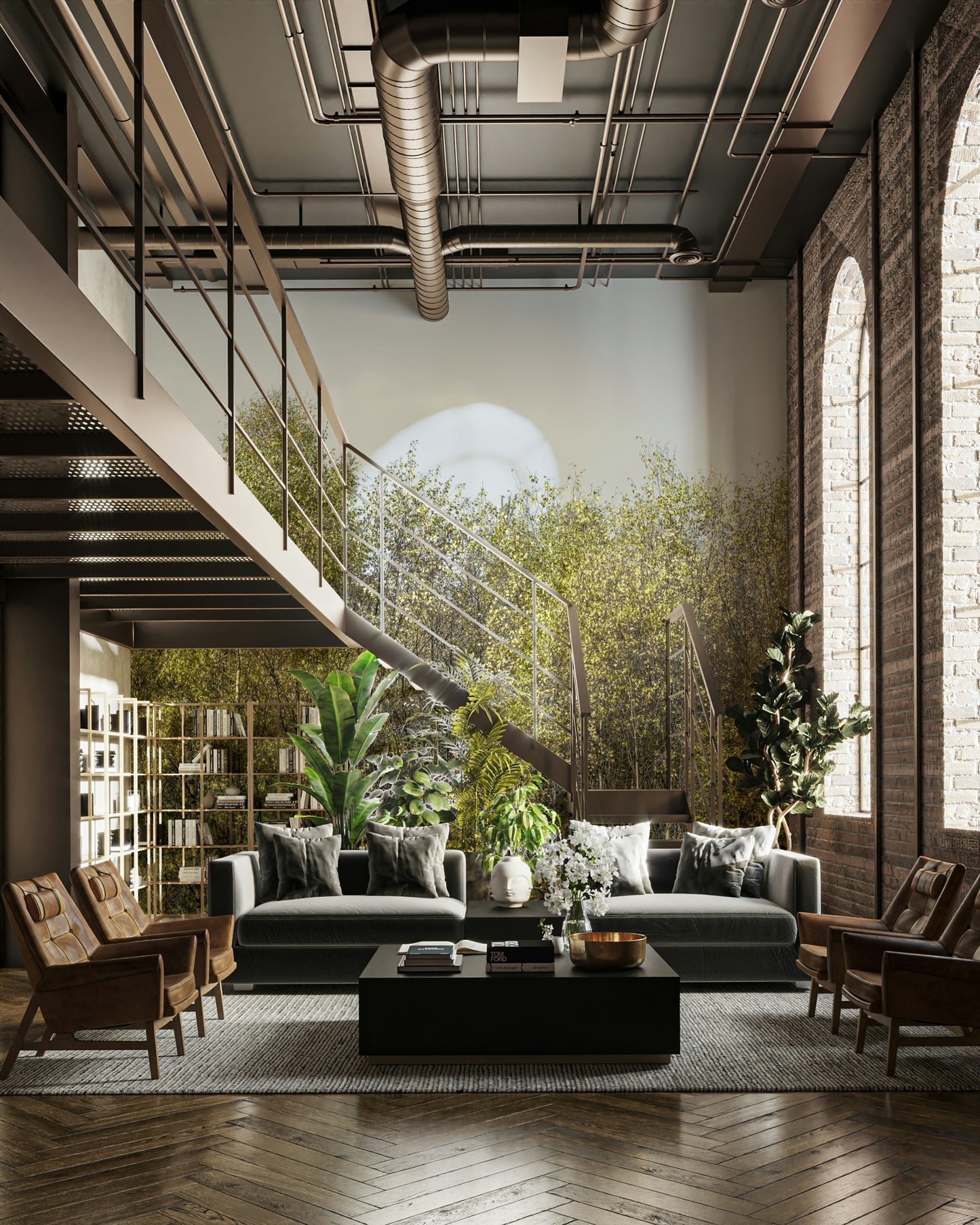 Birch Grove gentle wallpaper

