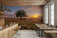 An angled shot of the mural's gentle color palette.

