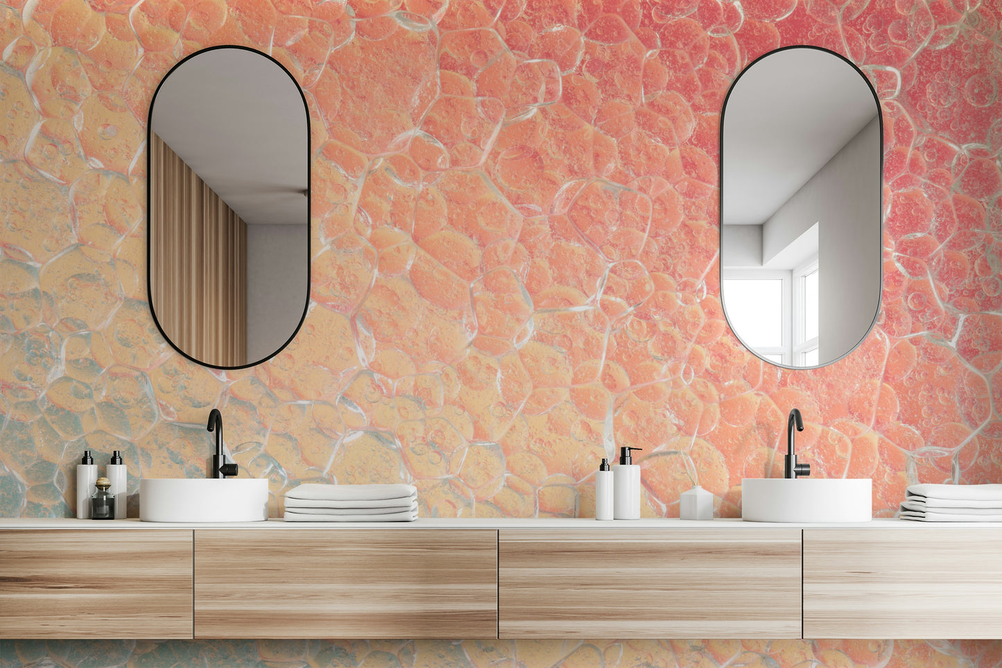 Ethereal Cells gentle mural wallpaper