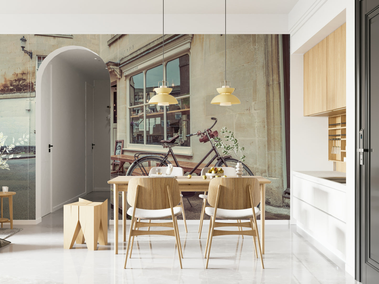 Bath's Bicycle Stroll Wall Mural