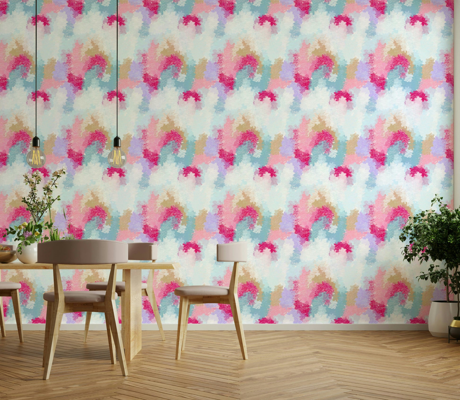 Crayon Strokes bold wallpaper for walls

