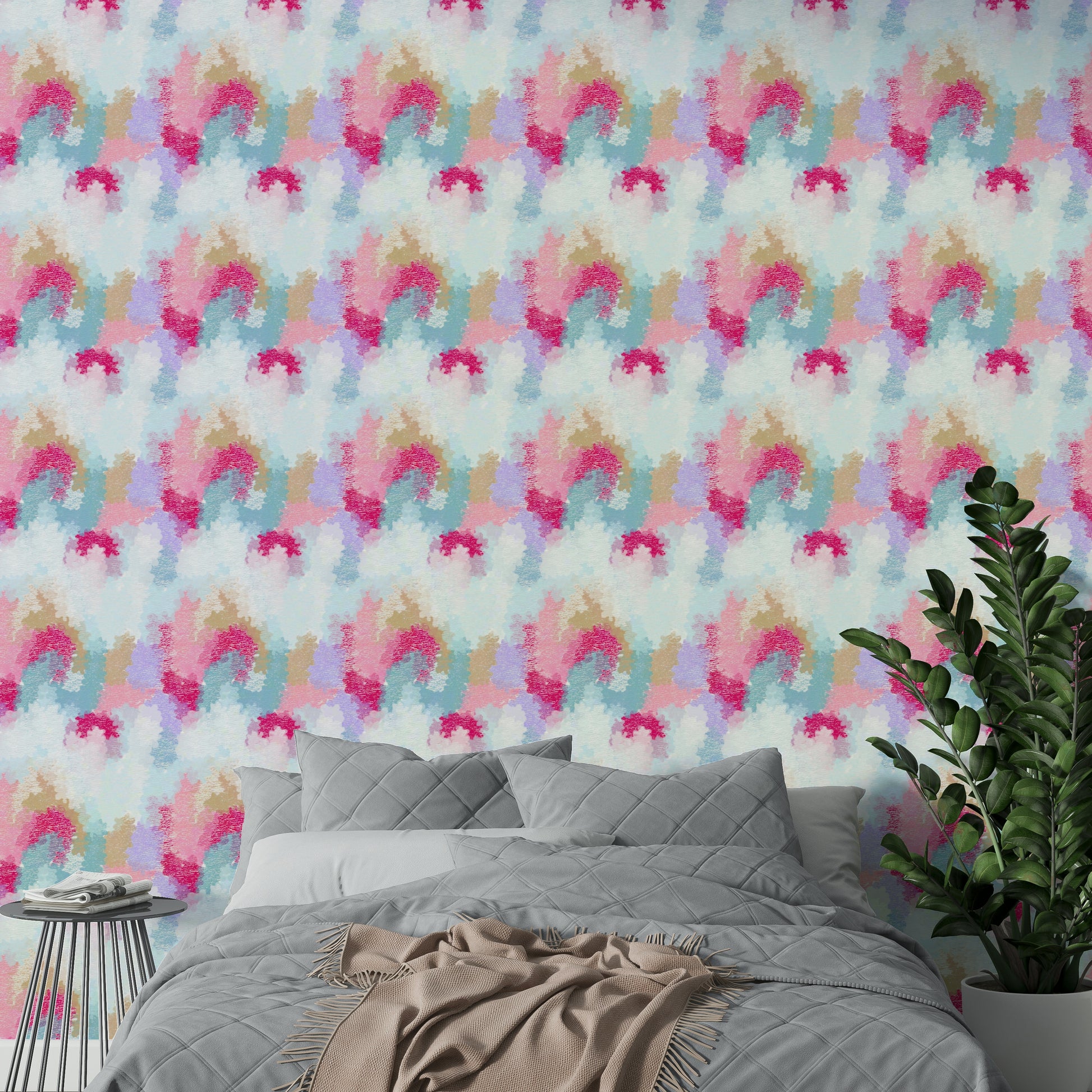 Crayon Strokes playful wall covering

