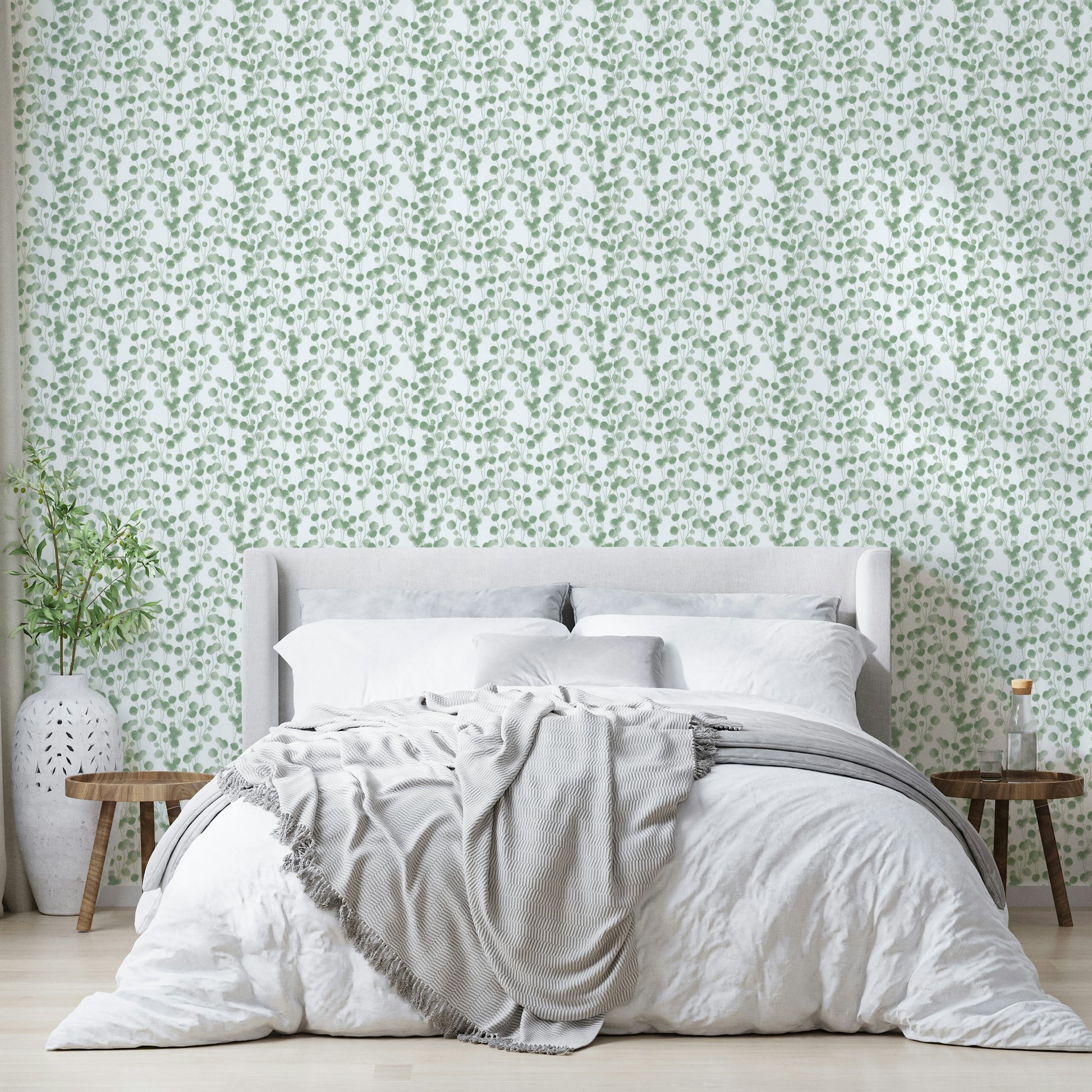 Eucalyptus Whisper gentle mural wallpaper

