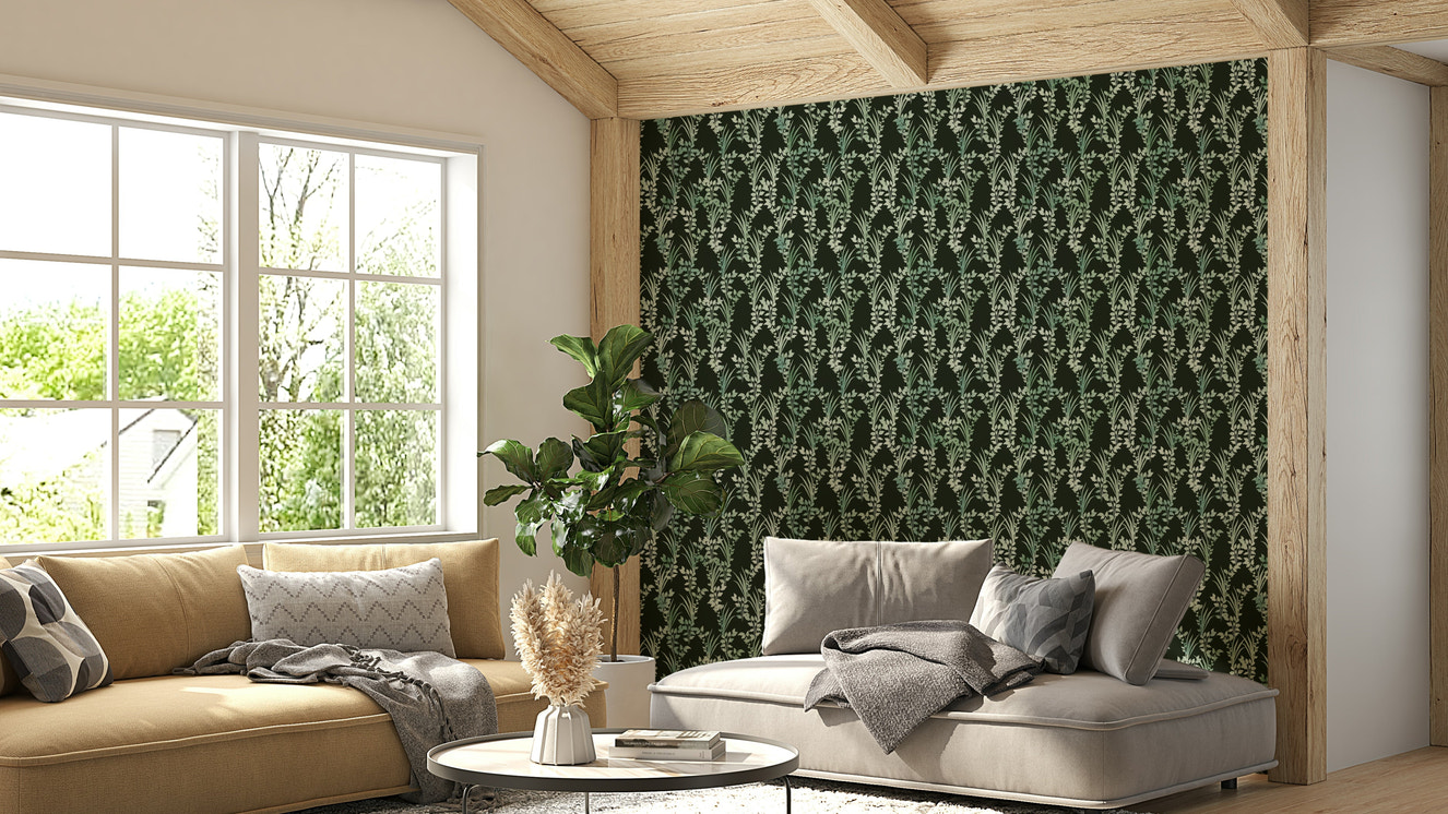 Whispering Leaves Bloom foliage wallpaper for walls

