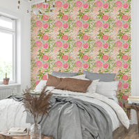 Rosy Reverie gentle mural wallpaper

