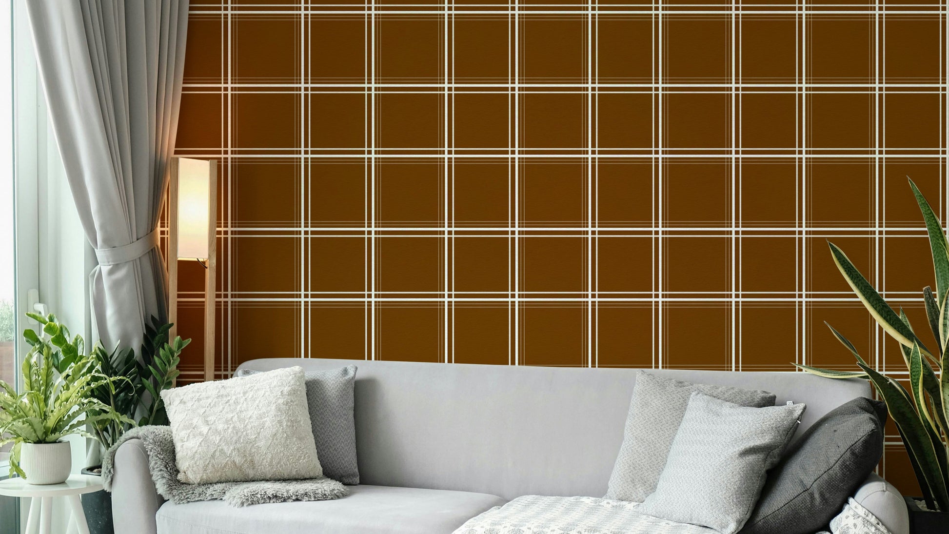 Terra Plaid checkered wall art

