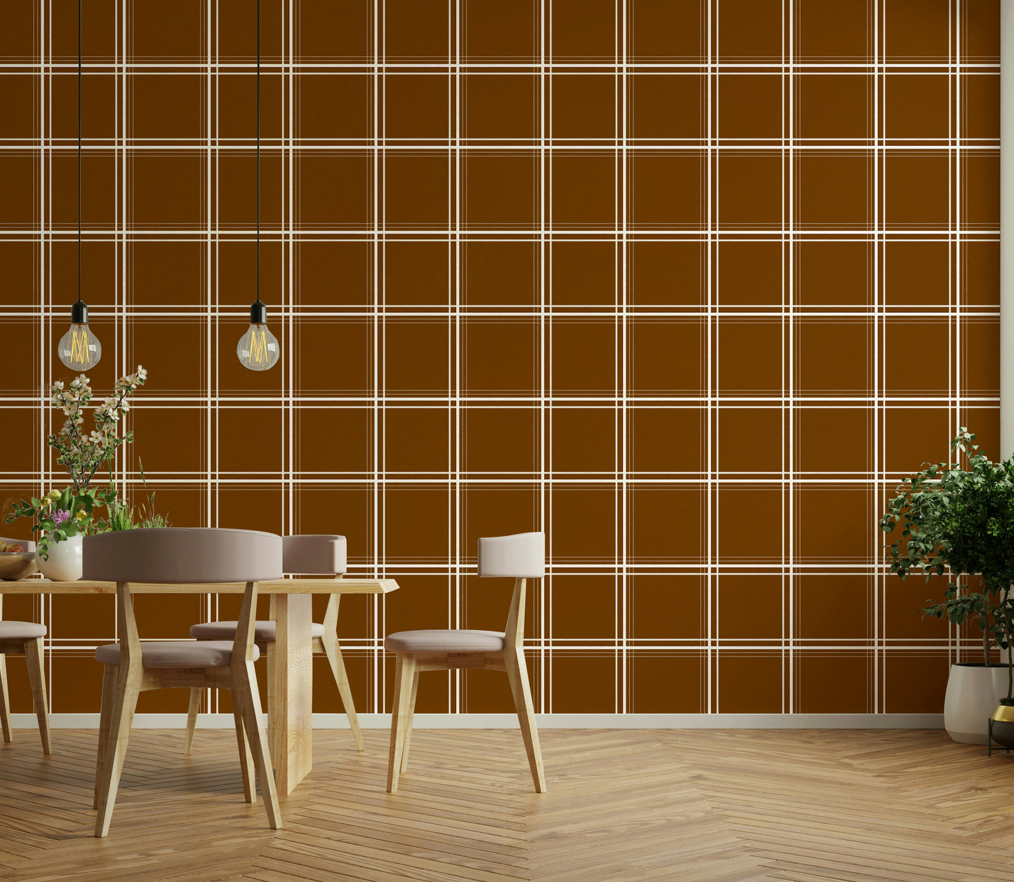 Terra Plaid tartan wall mural

