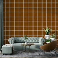Terra Plaid home decor wall mural


