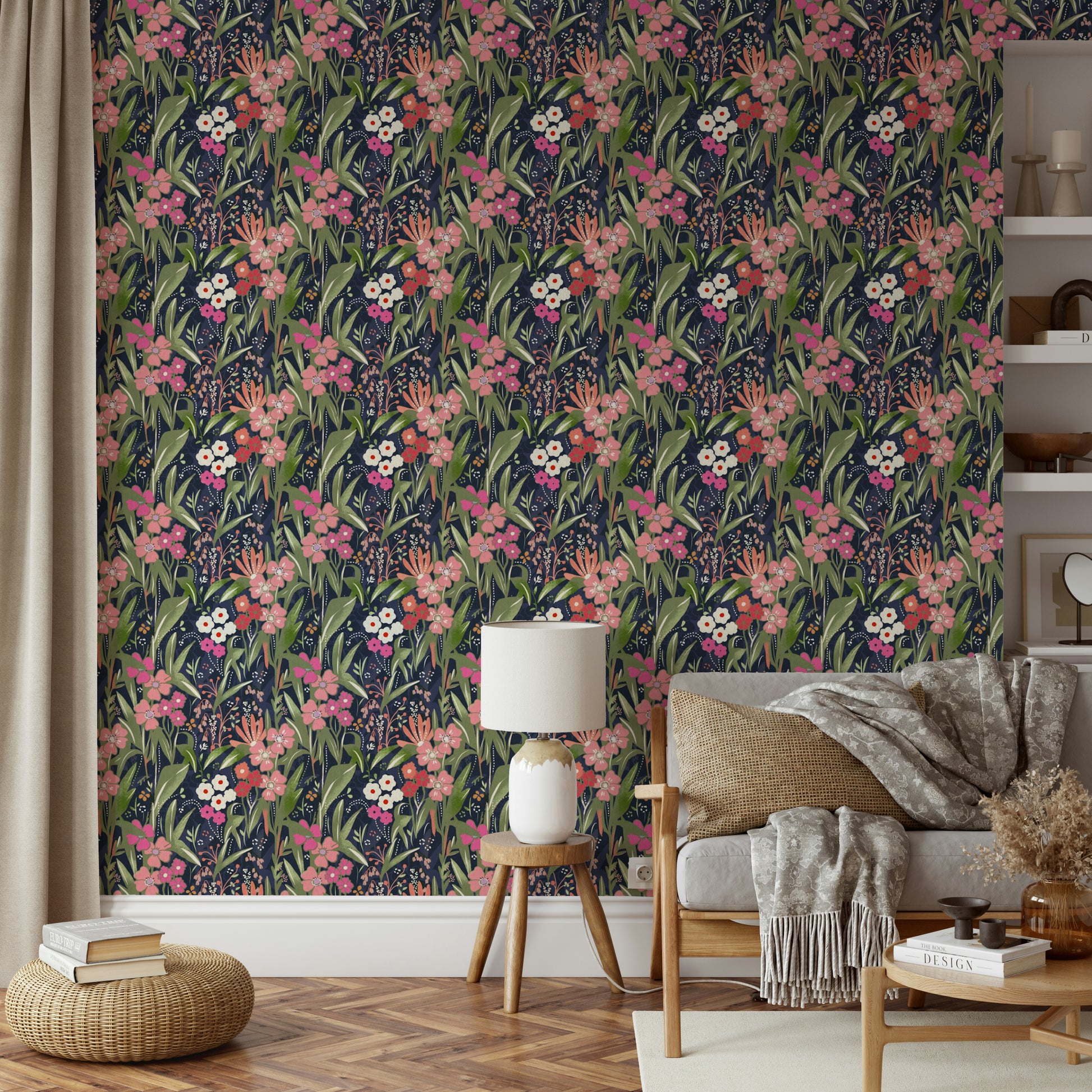 A close-up of the textured details in the dark flowers.