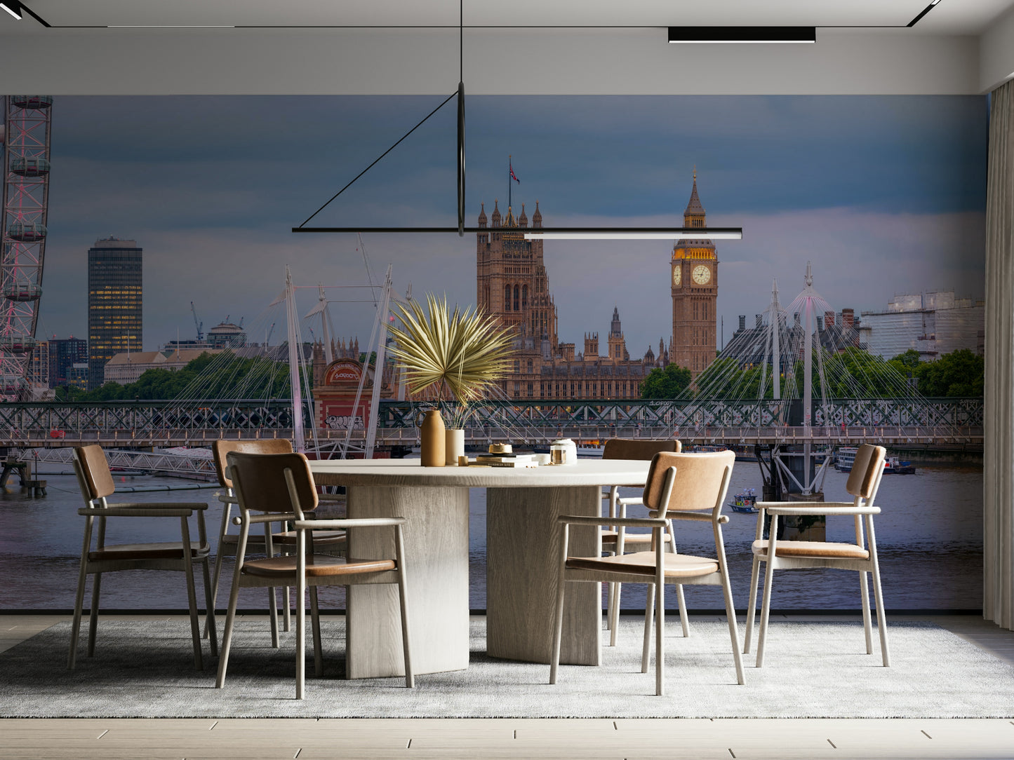 The wallpaper for walls being admired in a home.

