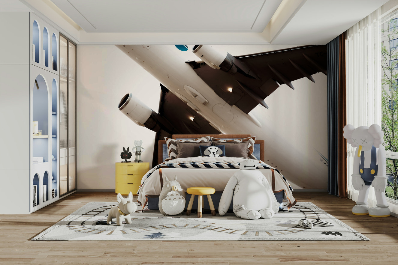 A beautiful serene aerial view of a landscape.

