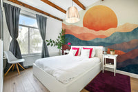 The wallpaper for walls being admired in a home.