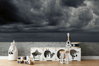 A classic ocean wallpaper for walls with a coastal theme.

