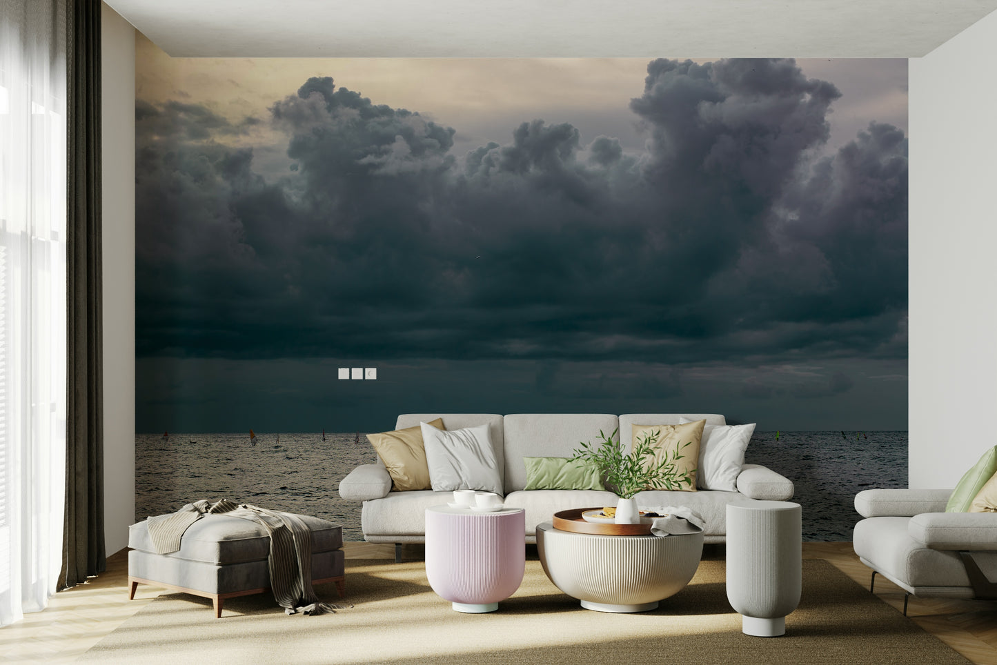 A classic ocean wallpaper for walls with a coastal theme.

