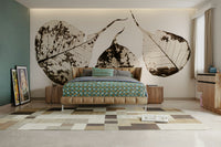 A beautiful autumn leaf wallpaper mural for a modern home.

