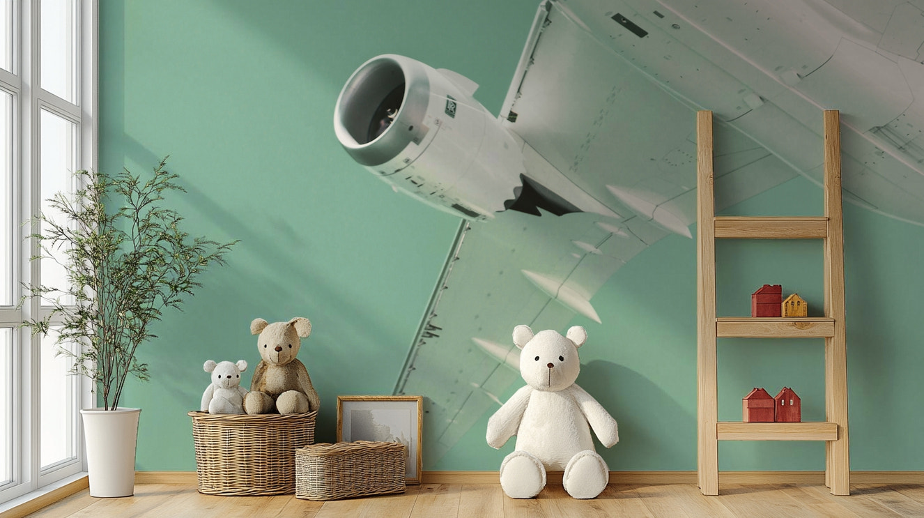 A beautiful aerial view wallpaper mural of a natural landscape.

